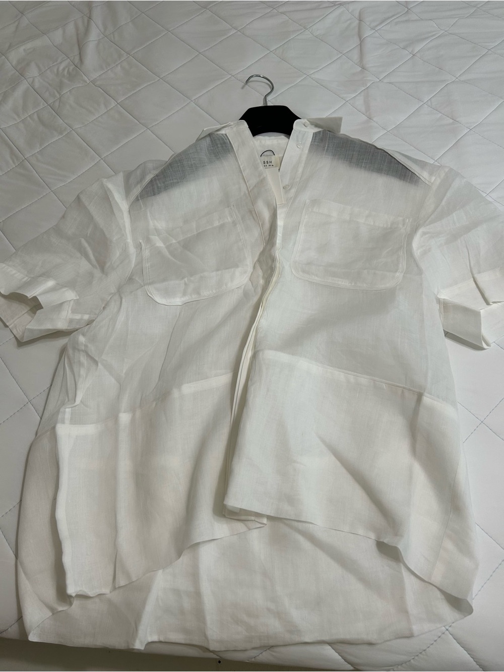 DISSH White Lightweight Ramie Kai Shirt AU10-US6